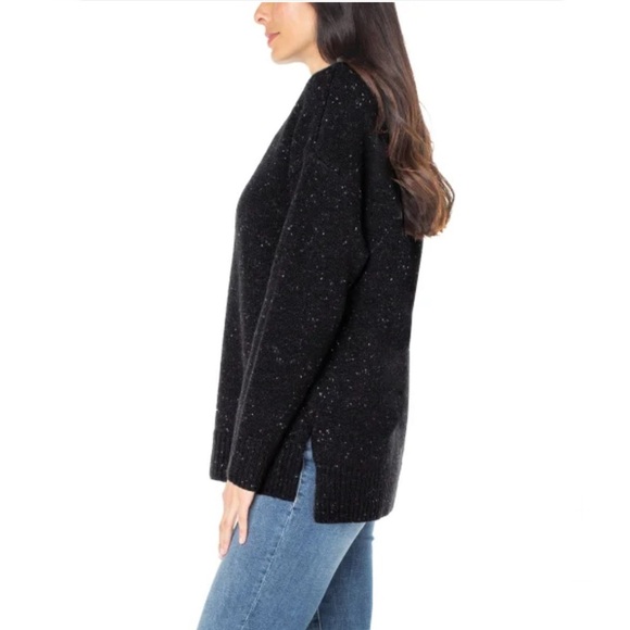 Well Worn Ladies' Nep Yarn Black White Speckled XXL Sweater New With Tags - Picture 8 of 17